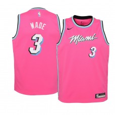 2018-19 Pink Youth Miami Heat Dwyane Wade Earned Edition Jersey